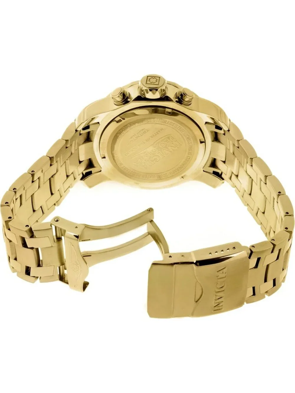 Men's Gold & Blue Pro Diver Collection Chronograph Stainless Steel Case Watches